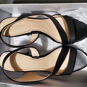 Calvin Klein Open Toed Slingbacks
